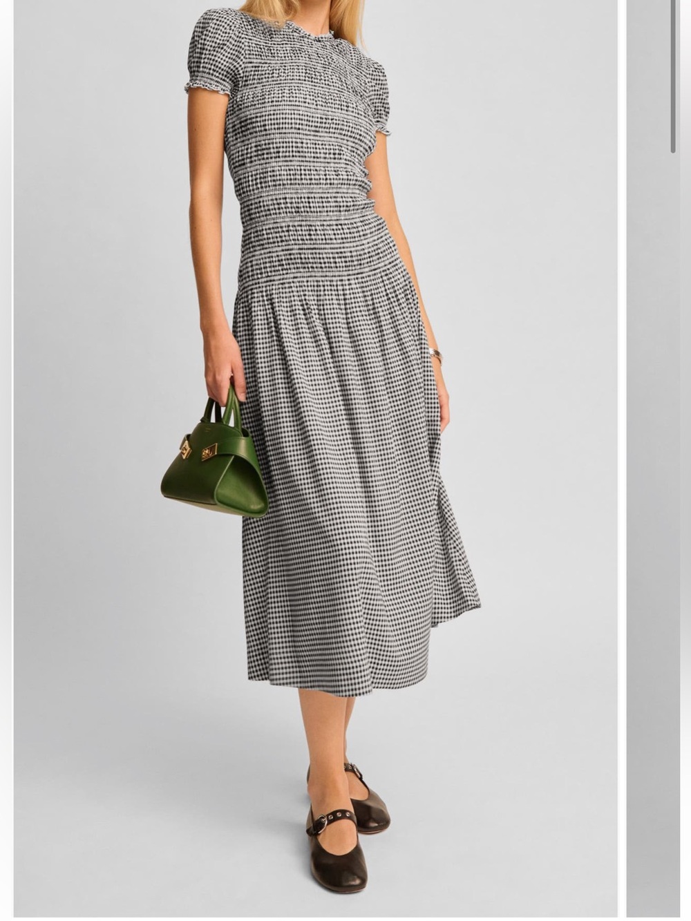 Reformation Kiria Kira Check Print Dress in Remy Check